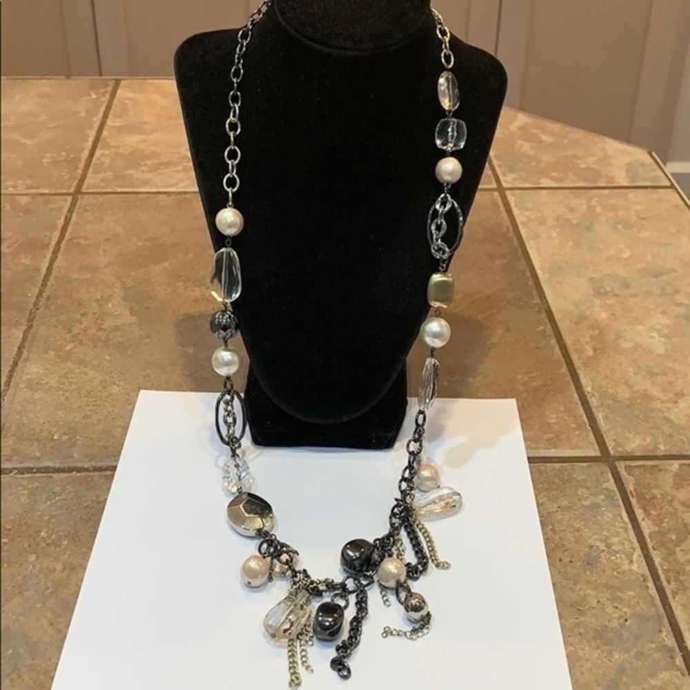 New York mixed metal steam punk faceted bead chain